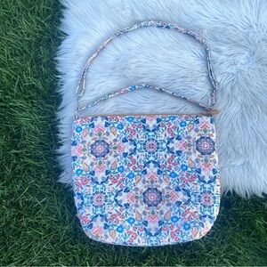 VERA BRADLEY Cotton Oversized Hobo Shoulder Bag Enchanted Mandala Summer Purse
